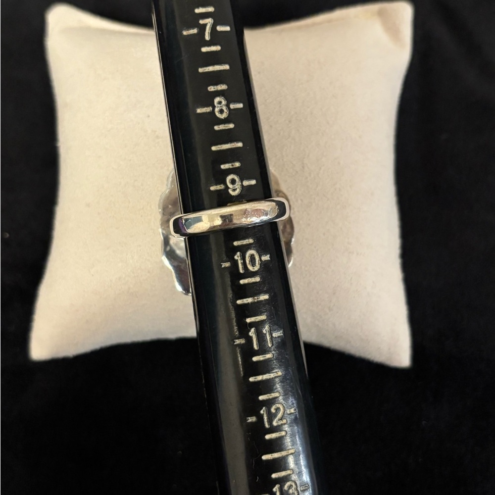 Dalmation Jasper Stone Silver Ring - image 2